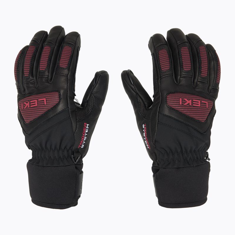 Guanti da sci da donna LEKI Griffin Pro 3D nero/rosa 3
