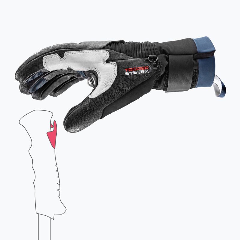 Guanti da sci uomo LEKI Hevon Pro 3D black/marine 6