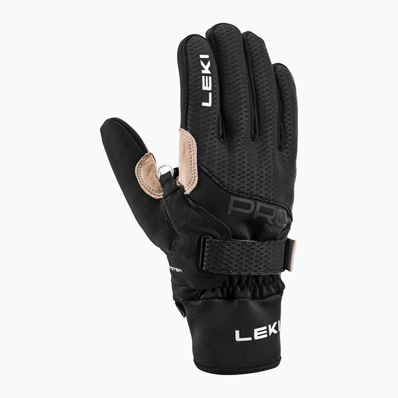 Guanti da sci di fondo LEKI PRC Premium ThermoPlus Shark black/sand 2