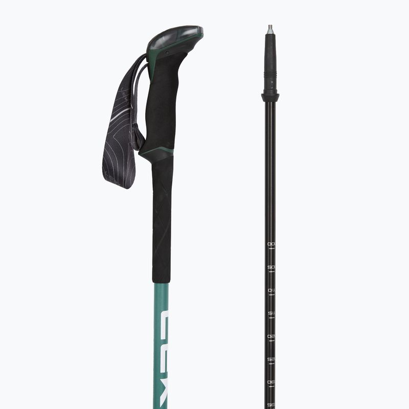 Bastoncini da trekking LEKI Makalu Lite malachite green/dark malachite green/white 3