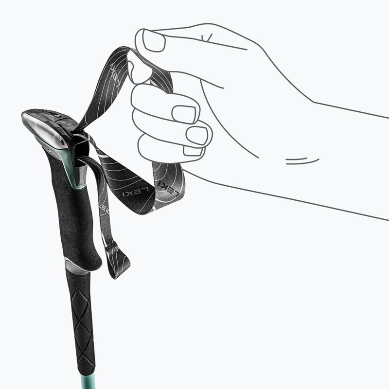 Bastoncini da trekking LEKI Makalu Lite malachite green/dark malachite green/white 6