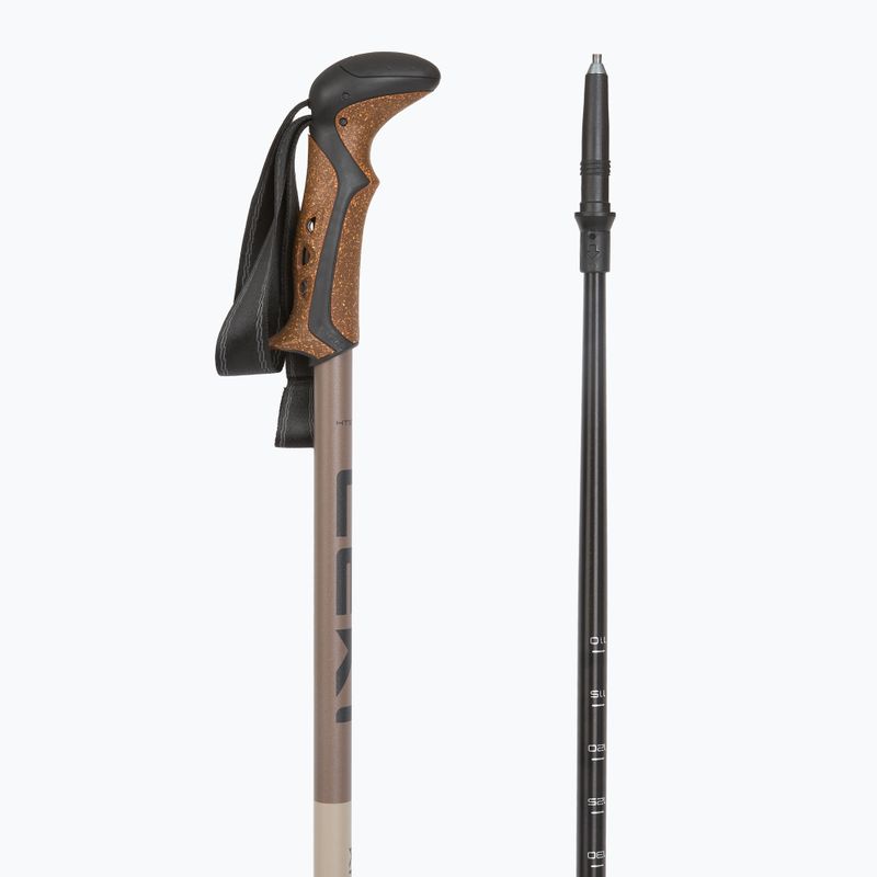 Bastoncini da trekking LEKI Khumbu black/pale clay light/pale clay dark 3