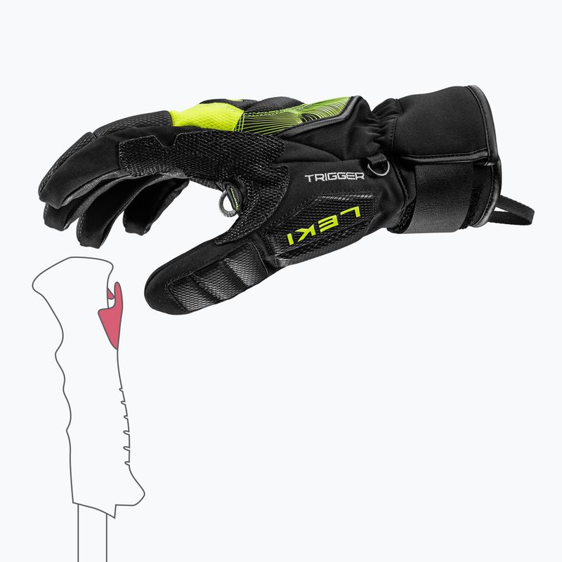 Guanti da sci LEKI WCR Core TR black/neon yellow 5