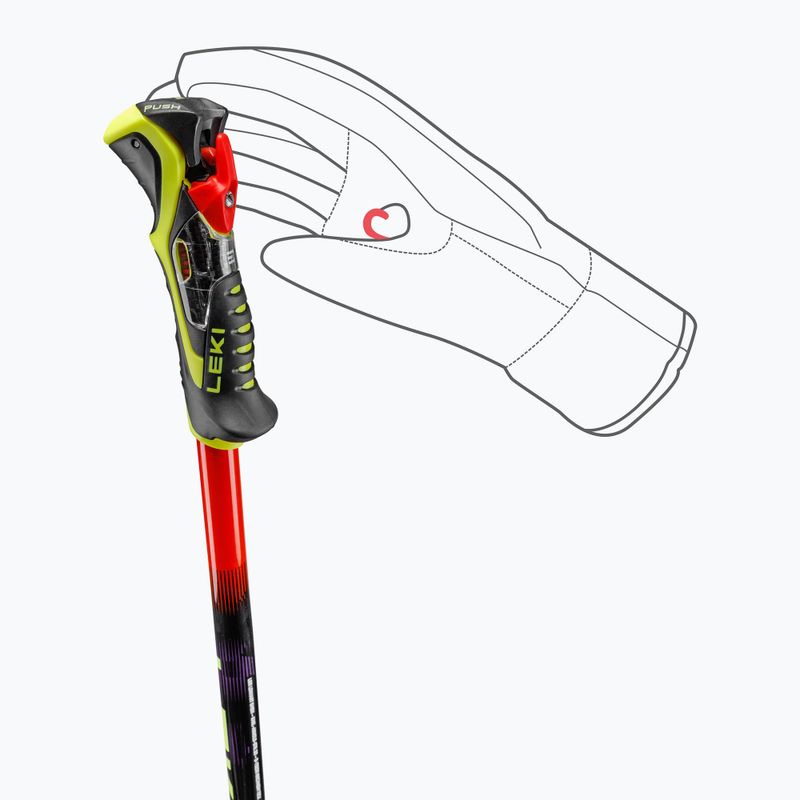 Bastoni da sci LEKI WCR Pro SL TR bright red/black/neon yellow 6