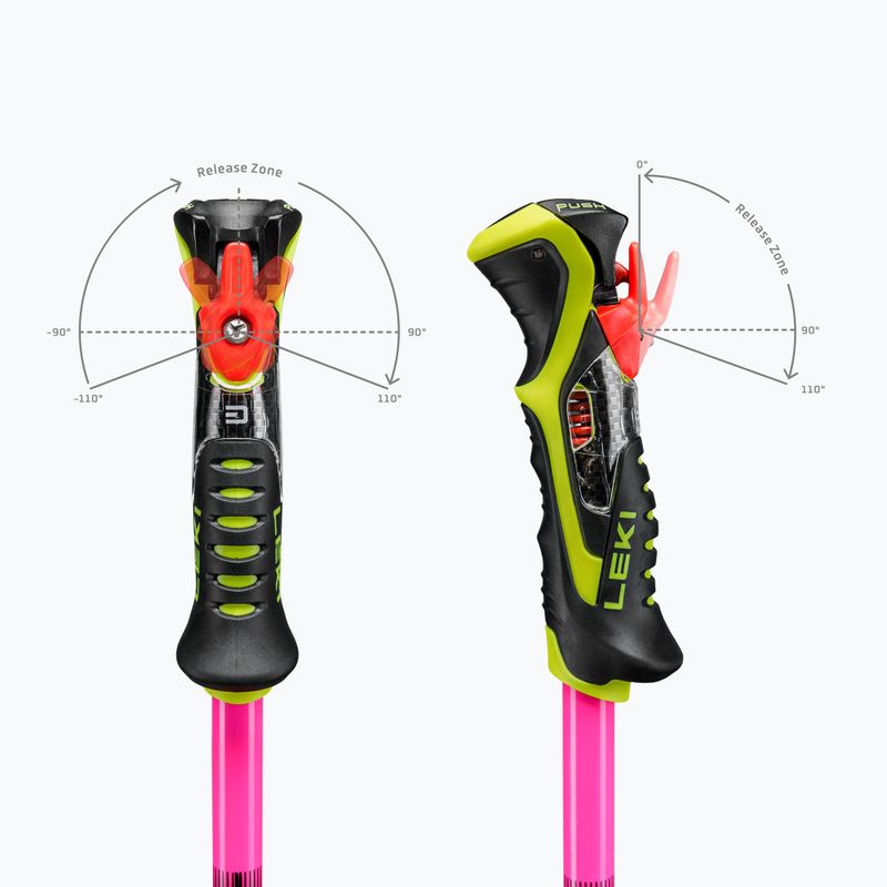 Bastoncini da sci bambini LEKI WCR Pro Lite SL TR neon pink/black/neon yellow 7