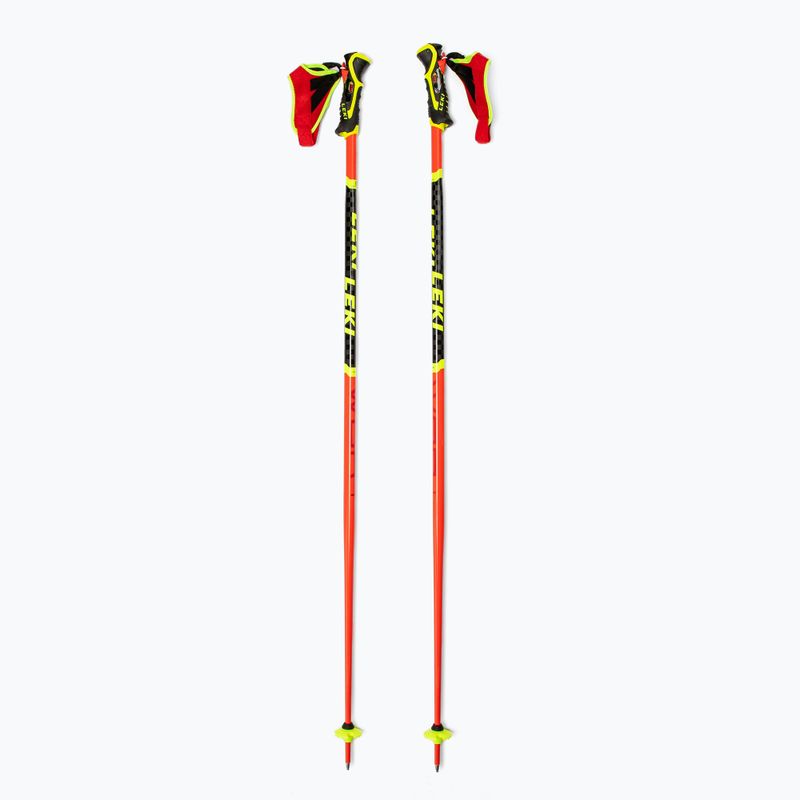 LEKI Wcr Sl 3D bastoncini da sci rosso 65067481