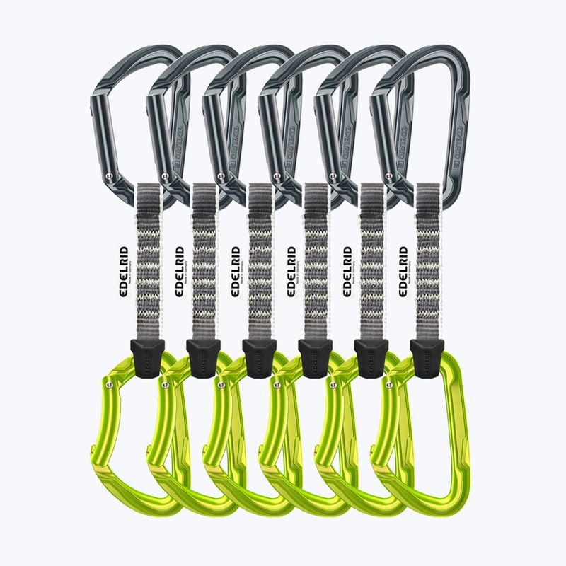 EDELRID Pure Set da 6 pezzi per arrampicata express. 10 cm ardesia/oasi