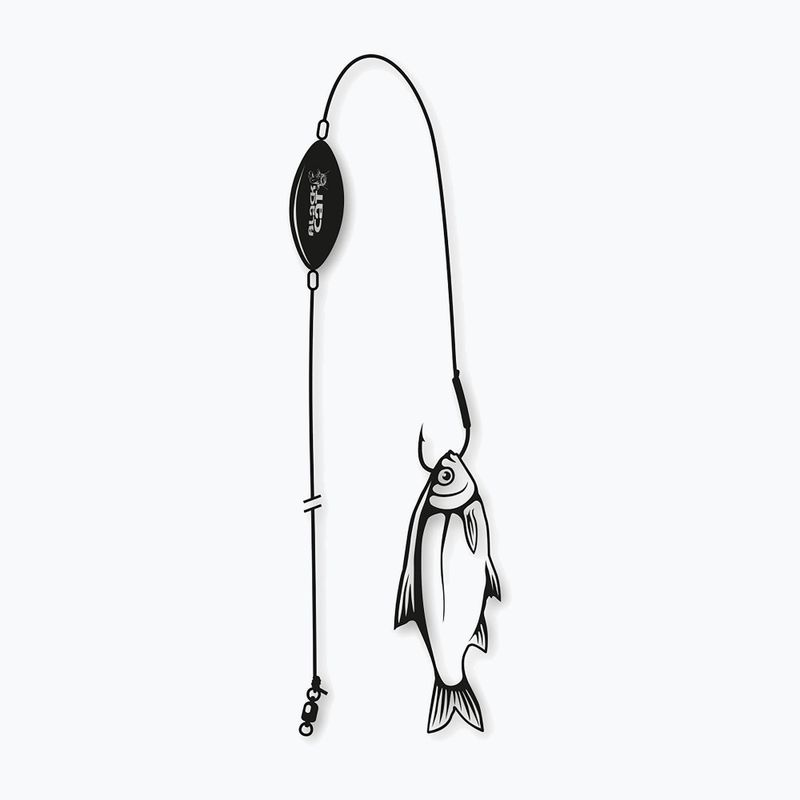 Black Cat catfish leader 4336119 galleggiante subacqueo e amo singolo 1,20 m 1 pz. 2