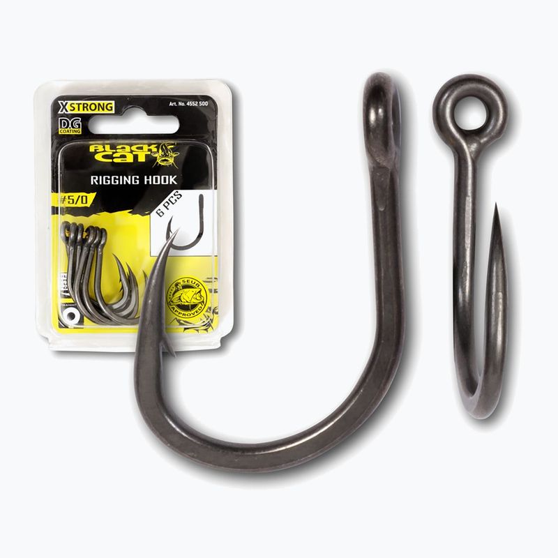 Black Cat Rigging DG Coating ganci 6 pezzi nero.