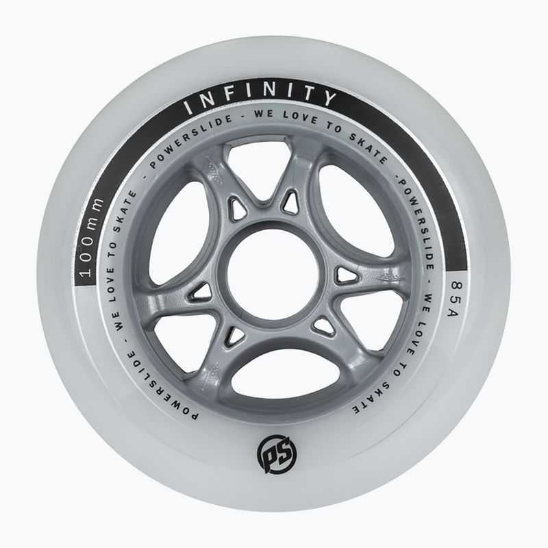 Ruota per rollerblade Powerslide Infinity 100 mm/85A bianco/nero/blu