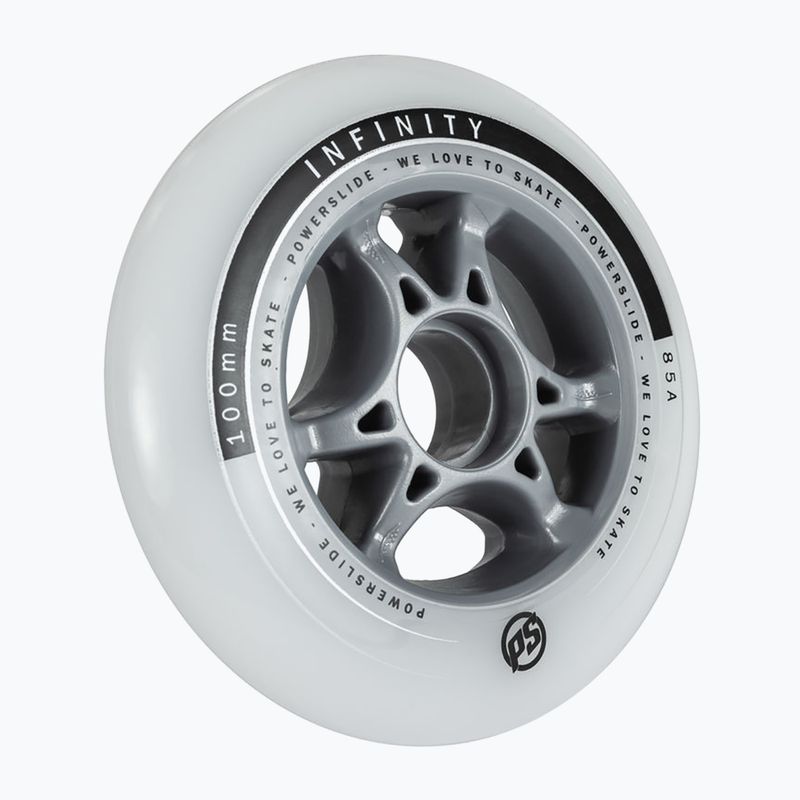 Ruota per rollerblade Powerslide Infinity 100 mm/85A bianco/nero/blu 2