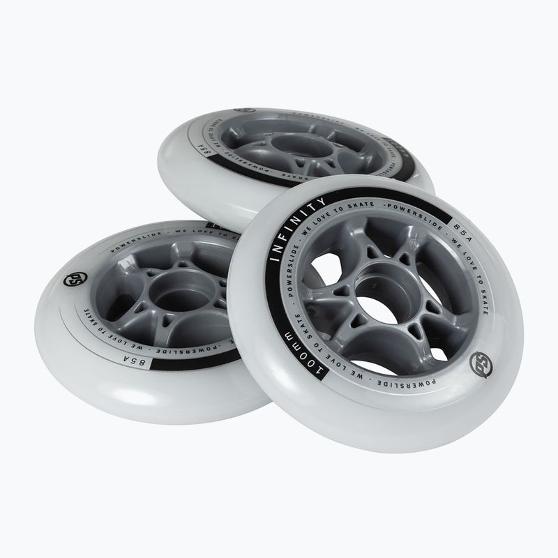 Ruota per rollerblade Powerslide Infinity 100 mm/85A bianco/nero/blu 4