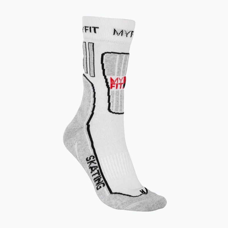 Calze da pattinaggio Powerslide MyFit bianco/grigio 4