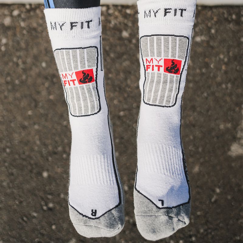 Calze da pattinaggio Powerslide MyFit bianco/grigio 9