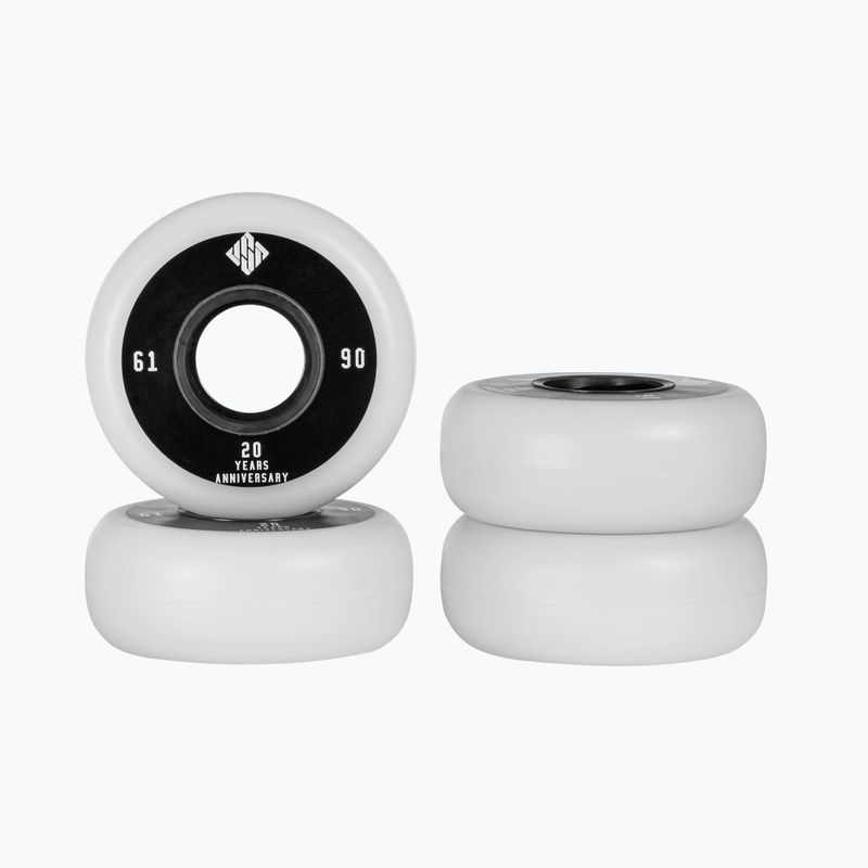 USD Team 61 mm/90A ruote rollerblade 4 pezzi latteo 3