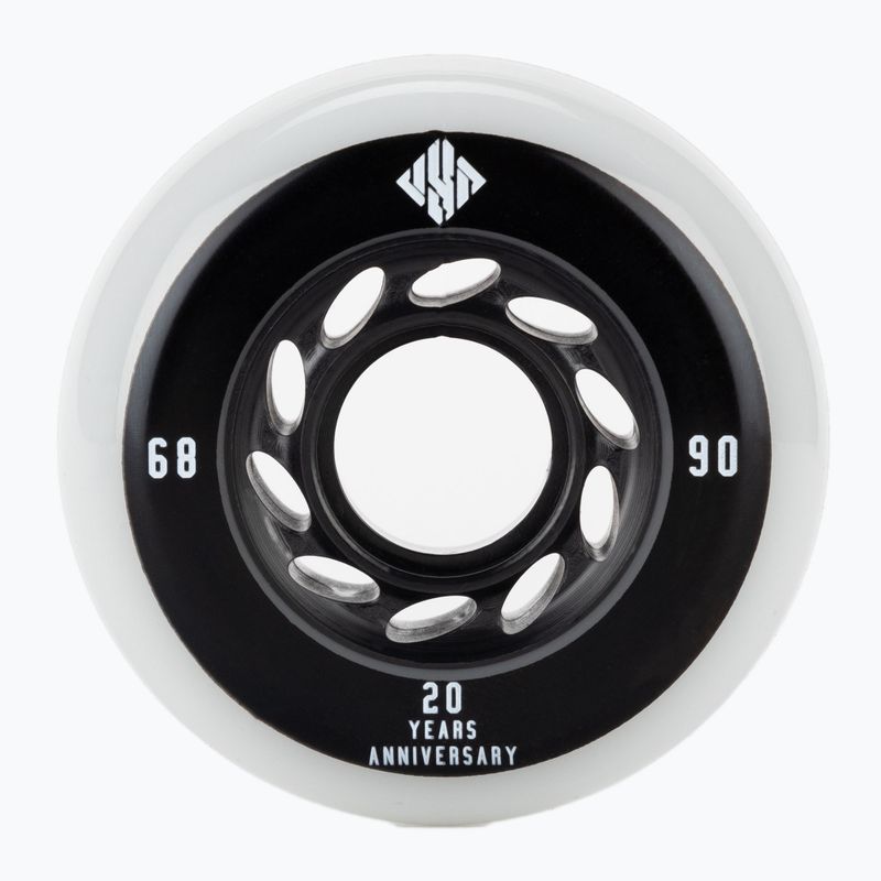 USD Team 68 mm/90A ruote rollerblade 4 pezzi nero/bianco 2