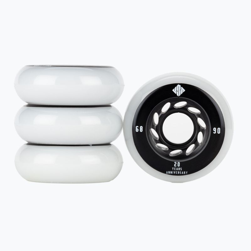 USD Team 68 mm/90A ruote rollerblade 4 pezzi nero/bianco