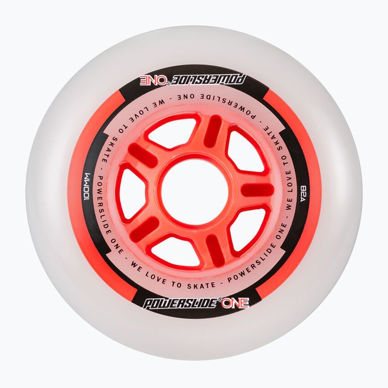 Powerslide One 100/82A ruote per rollerblade 4 pezzi rosso