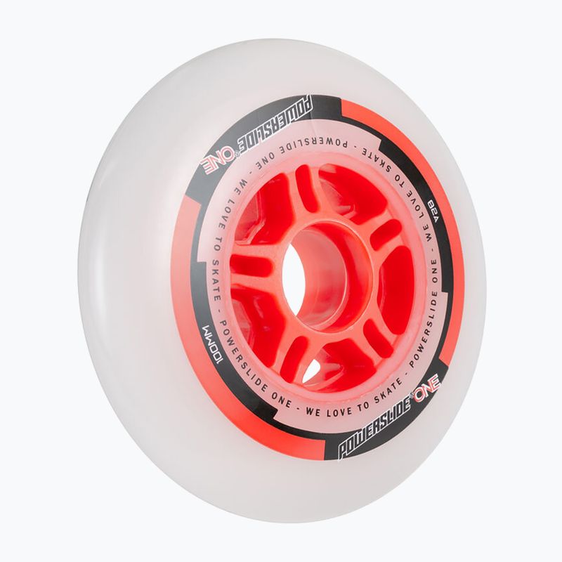 Powerslide One 100/82A ruote per rollerblade 4 pezzi rosso 2