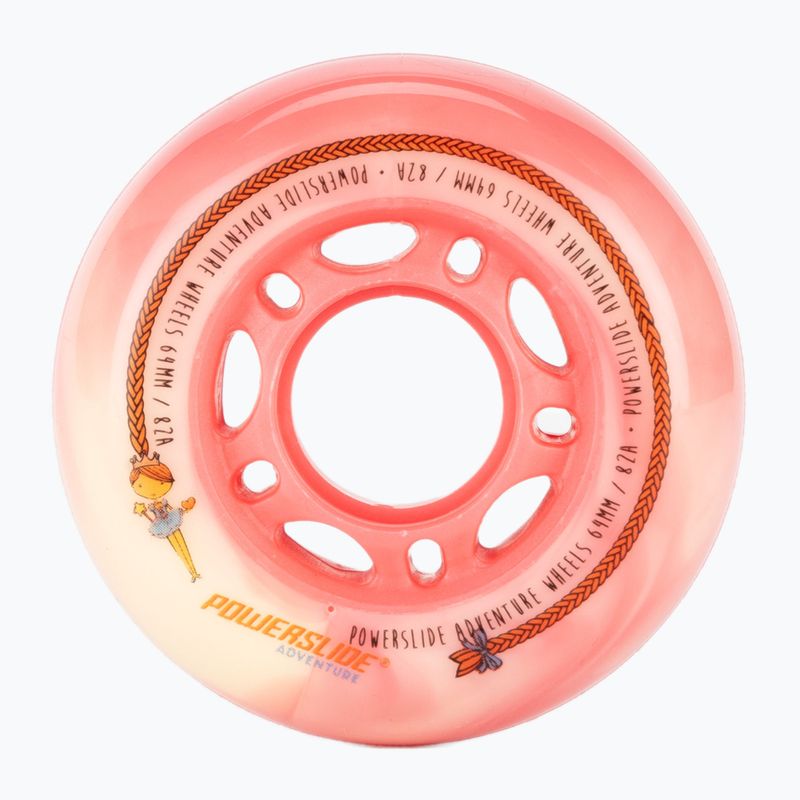 Powerslide Princess Girls Wheel 64 mm/80A 4 pezzi rosso. 2