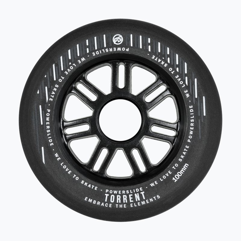 Powerslide Torrent Rain 100 mm/84A ruote rollerblade 4 pezzi nero.