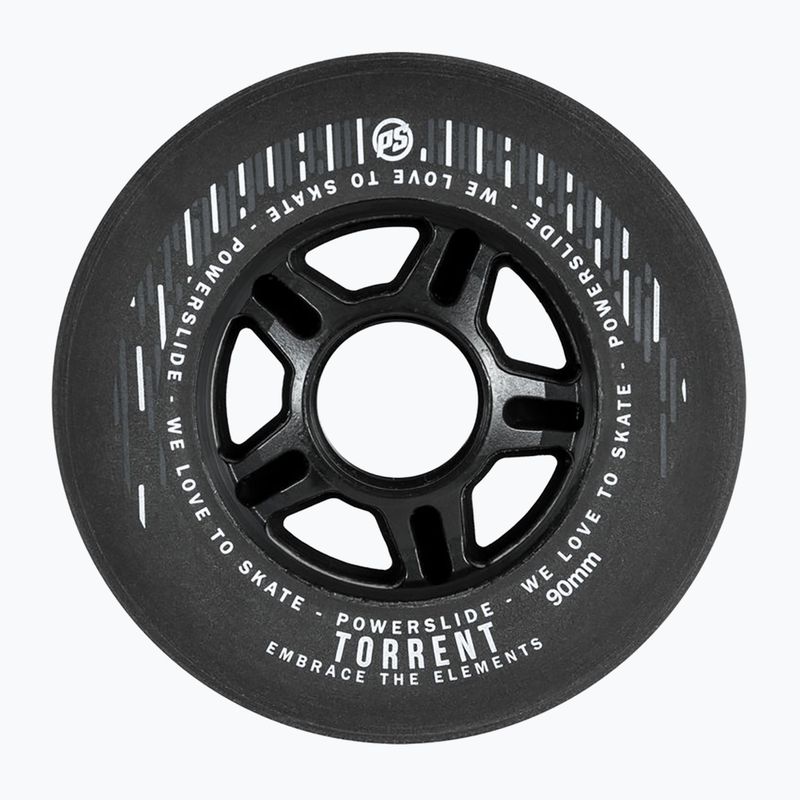 Powerslide Torrent Rain 90 mm/84A ruote rollerblade 4 pezzi nero.