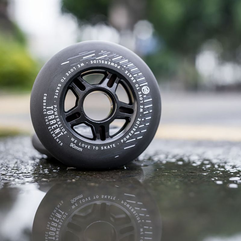 Powerslide Torrent Rain 90 mm/84A ruote rollerblade 4 pezzi nero. 2
