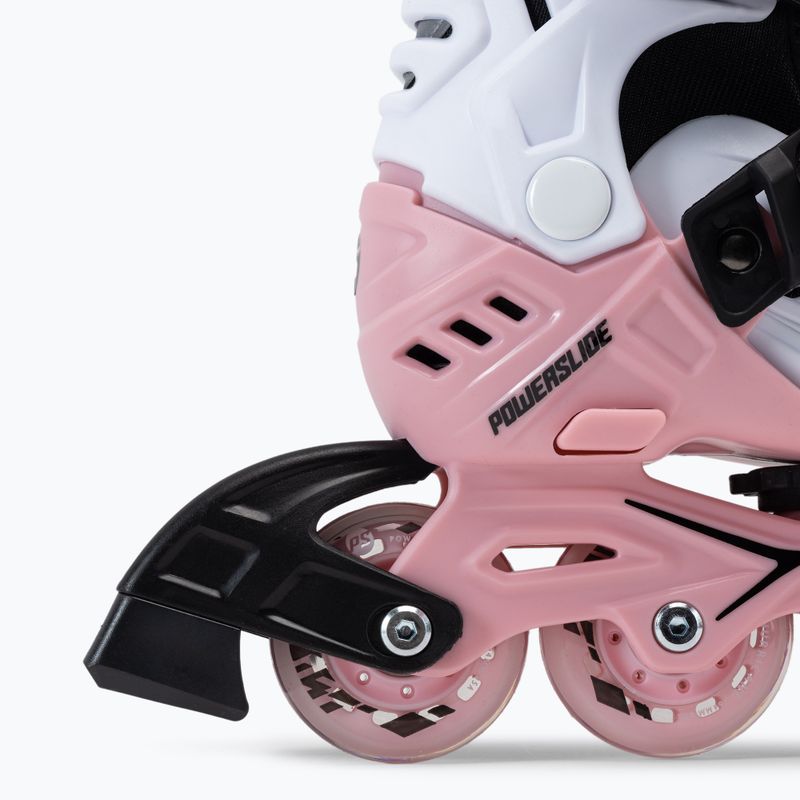 Pattini a rotelle per bambini Powerslide Khaan LTD bianco/rosa 7