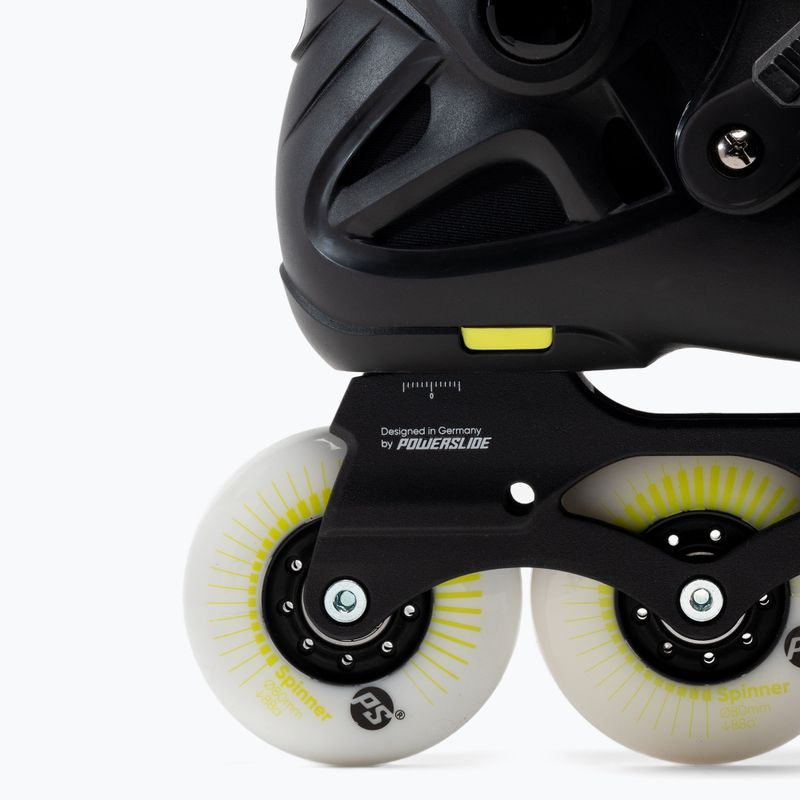 Pattini a rotelle Powerslide Imperial One 80 nero/giallo da uomo 7