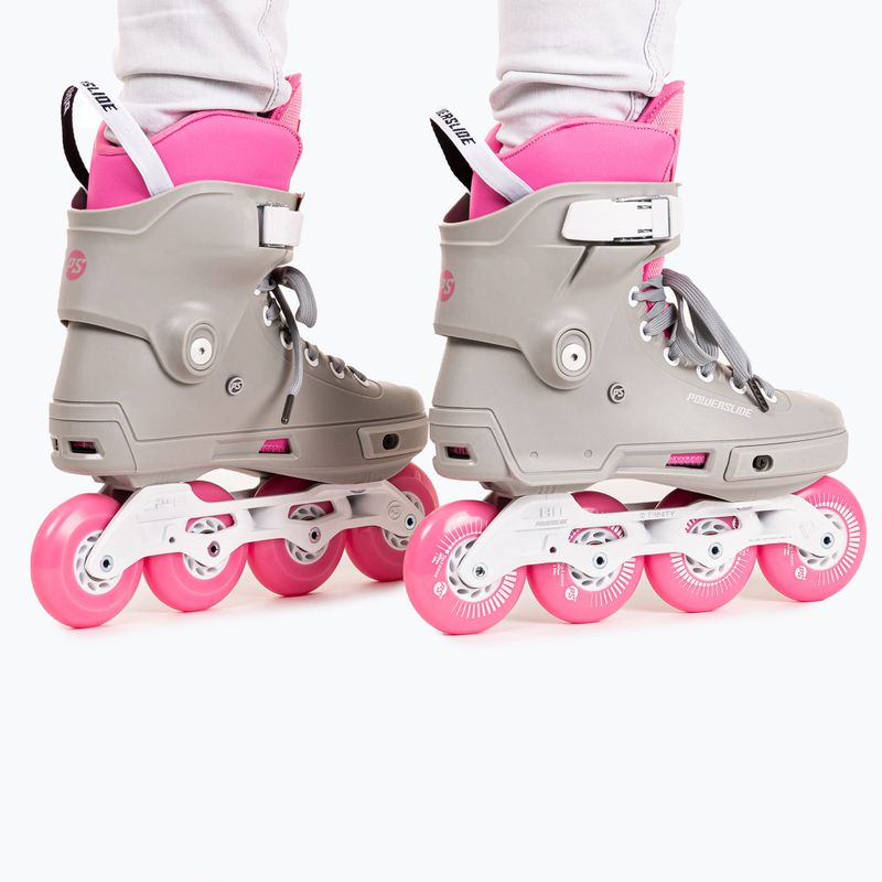 Pattini a rotelle Powerslide da donna Next SL 80 grigio/rosa 10