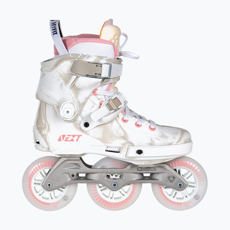 Pattini a rotelle da donna Powerslide Next Marble 100 rosa 10