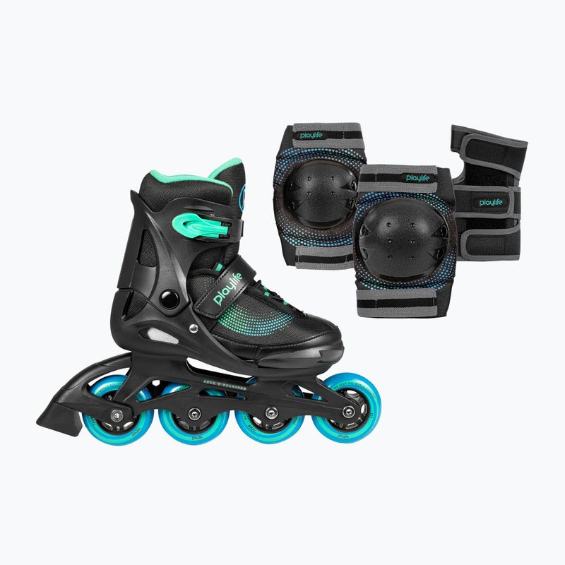 Pattini per bambini con protezioni Playlife Joker Combo Jr blue sky