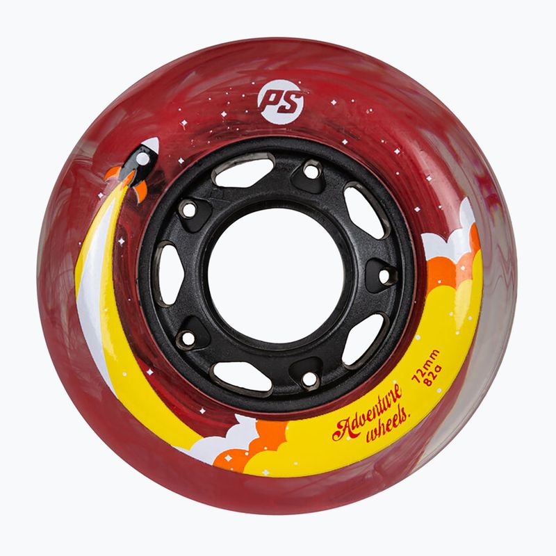 Ruote per rollerblade Powerslide Adventure per bambini 72/82A 4 pezzi rosso nuvola