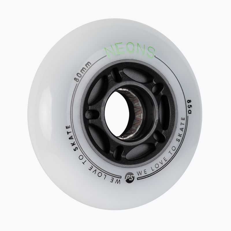 Powerslide Neons 80 mm/85A ruote rollerblade 4 pezzi verde. 2