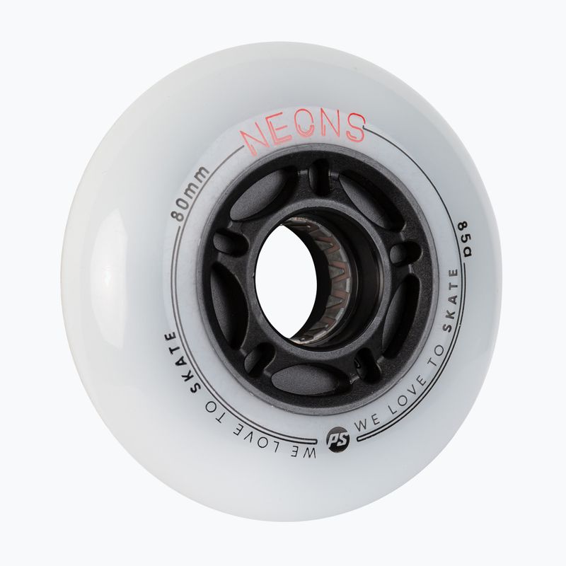 Powerslide Neons 80 mm/85A ruote rollerblade 4 pezzi rosso. 2