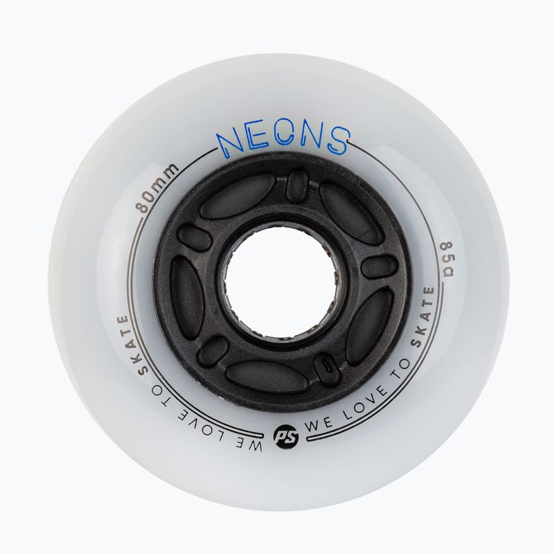 Powerslide Neons 80 mm/85A ruote rollerblade 4 pezzi blu.