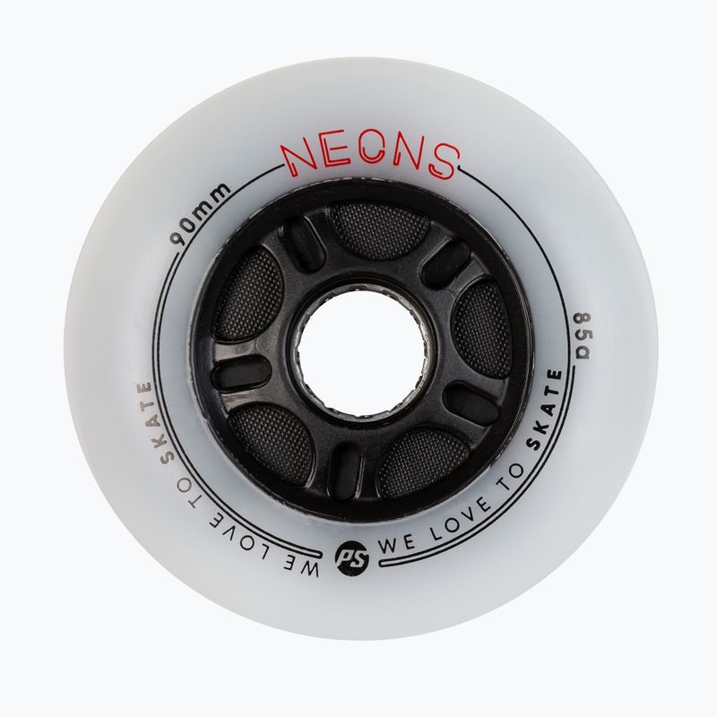Powerslide Neons 90 mm/85A ruote rollerblade 4 pezzi rosso.