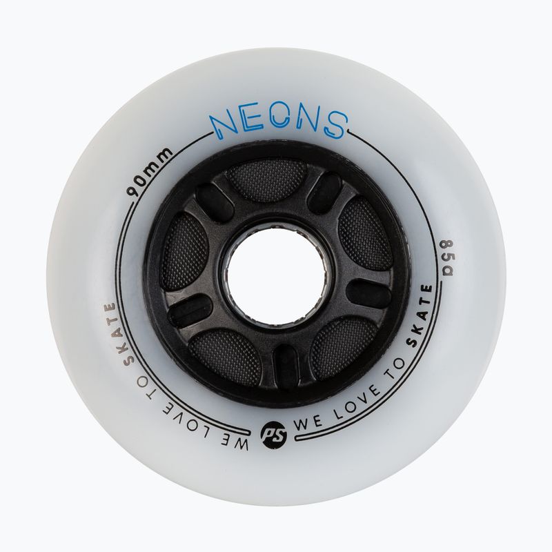 Powerslide Neons 90 mm/85A ruote rollerblade 4 pezzi blu.