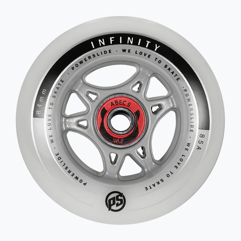 Powerslide Infinity 84 RTR ABEC9/Spacer ruote rollerblade 4 pezzi grigio