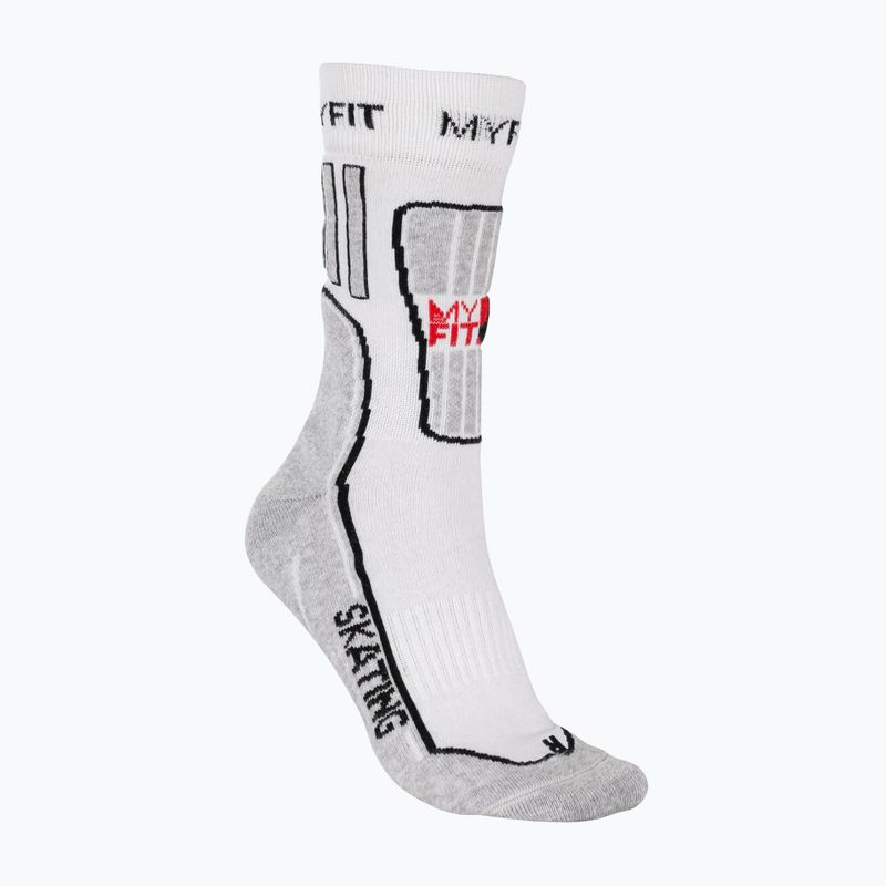 MYFIT Calzini Skating Fitness bianco/grigio