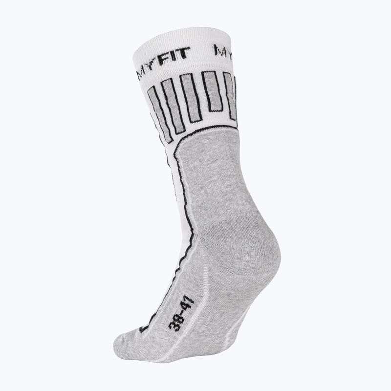 MYFIT Calzini Skating Fitness bianco/grigio 2