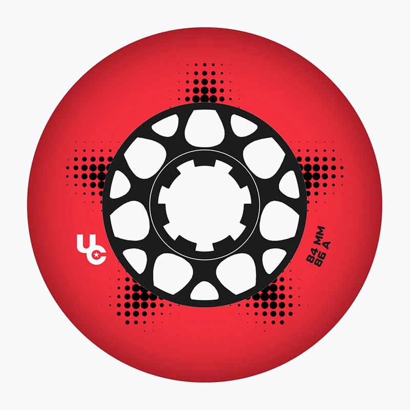 Ruote per pattini in linea UNDERCOVER WHEELS Team Pro 84 mm/86A 4 pcs. red