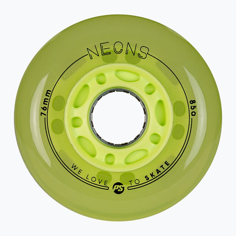 Ruote per pattini in linea Powerslide Neons LED 4 pcs. green