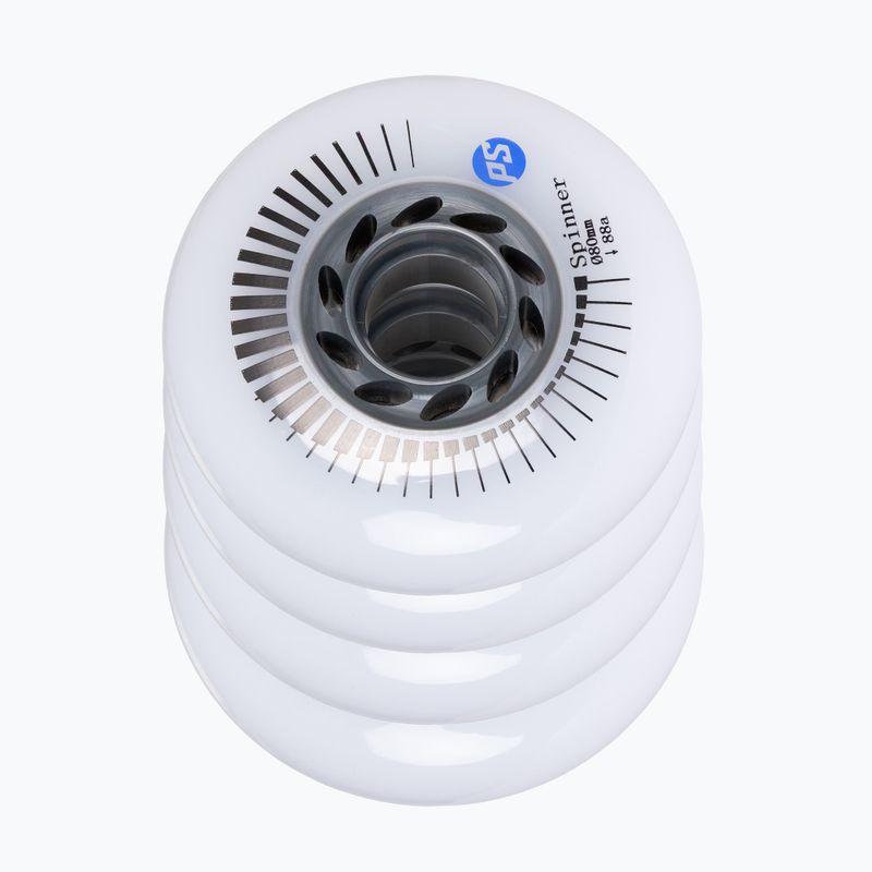Ruote per pattini in linea Powerslide Spinner 80 mm/88A 4 pcs. white 3
