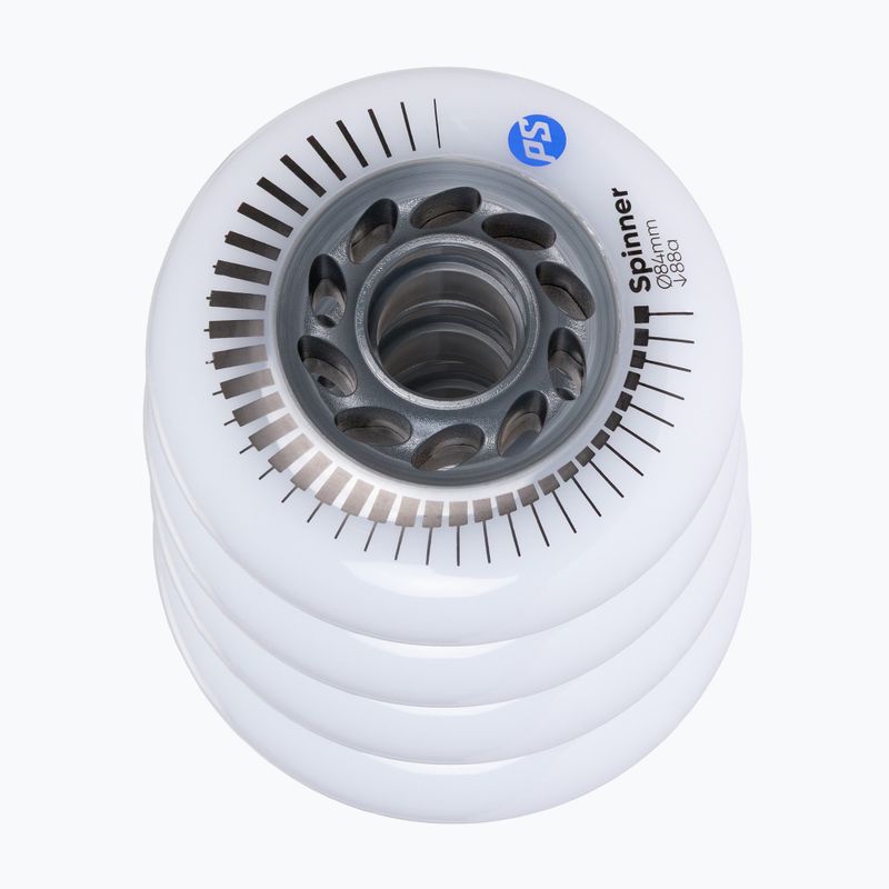 Ruote per pattini in linea Powerslide Spinner 84 mm/88A 4 pcs. white 3