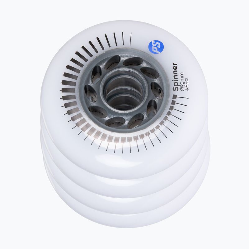 Ruote per pattini in linea Powerslide Spinner 90 mm/88A 4 pcs. white 3