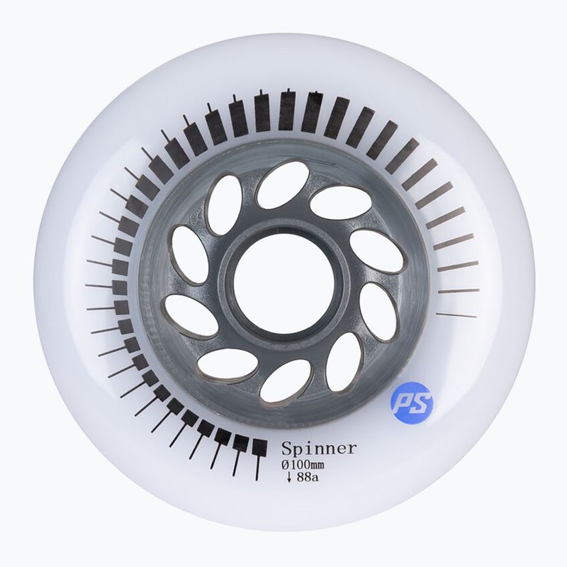 Ruote per pattini in linea Powerslide Spinner 100 mm/88A 3 pcs. white