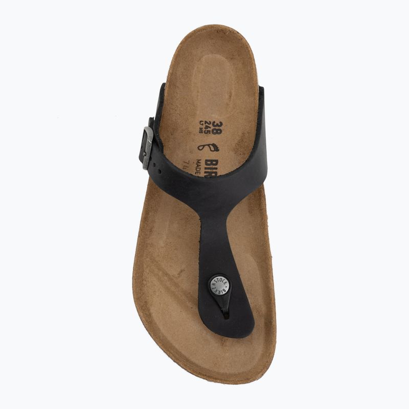 Ciabatte BIRKENSTOCK Gizeh Oiled Leather black 5
