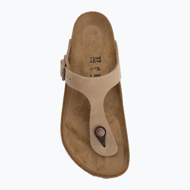 Ciabatte BIRKENSTOCK Gizeh Oiled Leather tabacco brown 5