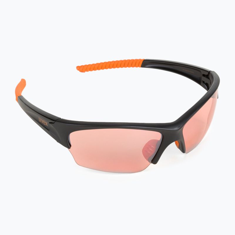 Occhiali da sole UVEX Sunsation nero opaco arancione/litemirror arancione